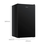 Hisense RR120D4ABN1 1 Door Fridge G110L R600A With LED Light Black Metal | TBM Online