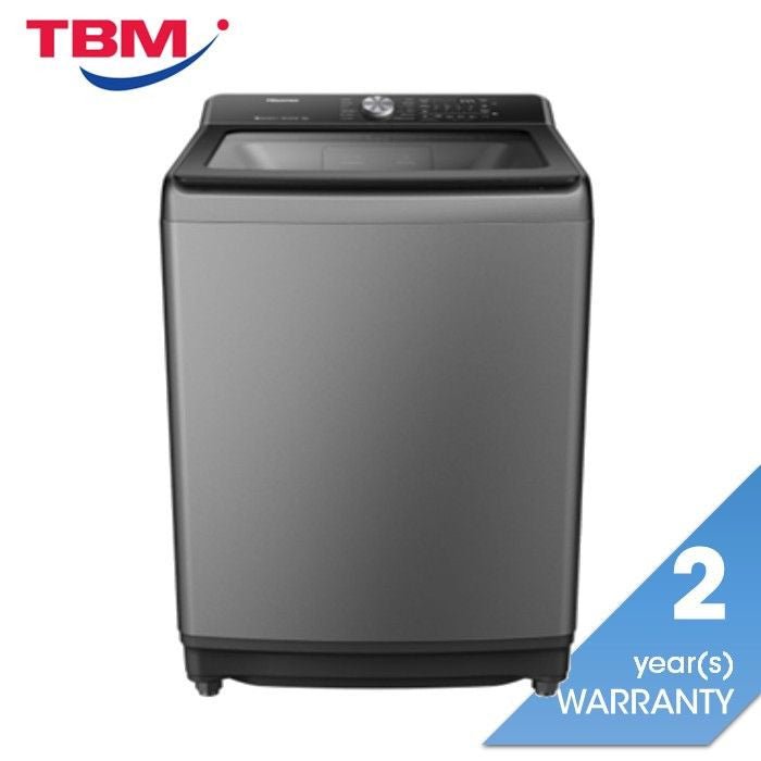 Hisense WT5T2015DT Top Load Washer 20.0kg Stainless Steel Titanium Gray | TBM Online
