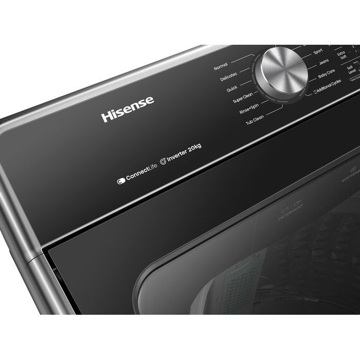 Hisense WT5T2015DT Top Load Washer 20.0kg Stainless Steel Titanium Gray | TBM Online