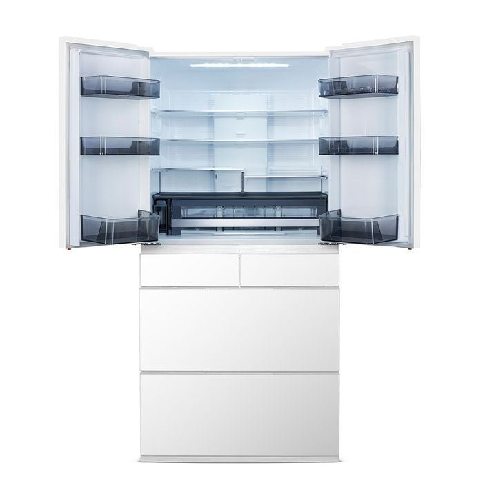 Hitachi R - GW670TM XW 6 Doors Fridge G716L Inverter Compressor Crystal White | TBM Online