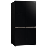 Hitachi R - WB640VM0 GBK 4 Doors Fridge Inverter French Bottom Freezer Inverter VAC.COMP G569L Glass Black | TBM Online