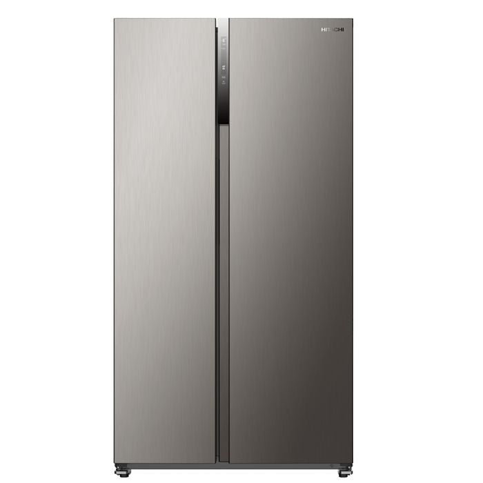 Hitachi HRSN9552DXMY Side - By - Side 2 Doors Fridge N525L Mirror Touch Controller Silver | TBM Online