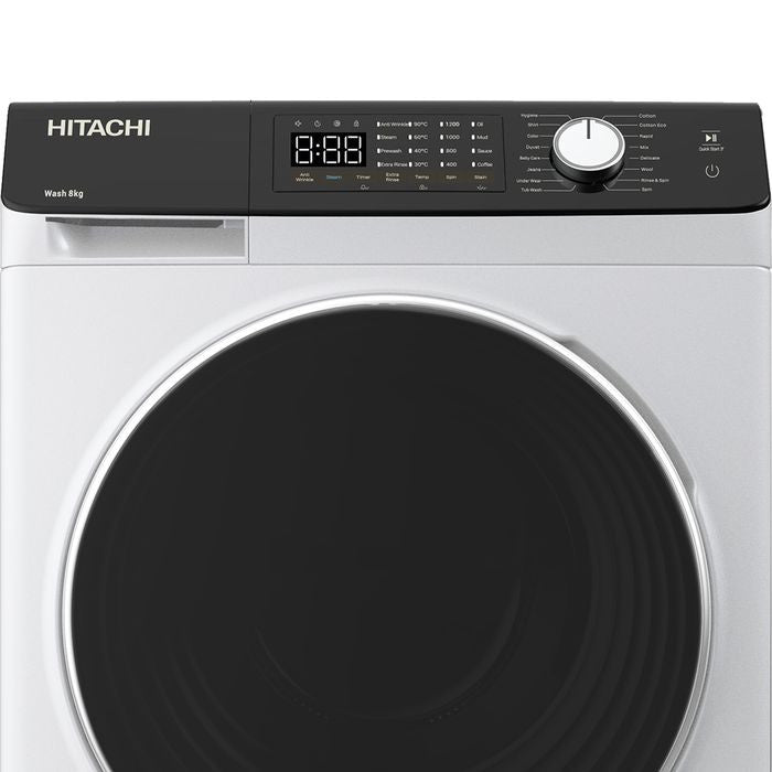 Hitachi BD - D802HVOW Front Load Washer 8kg Dryer 5kg Touch LED White | TBM Online