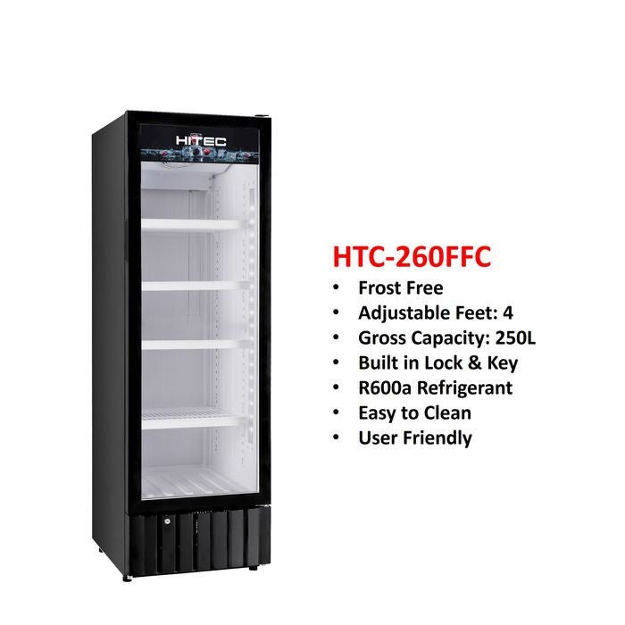 Hitec HTC - 260FFC Display Chiller Showcase Frost Free 250L | TBM Online