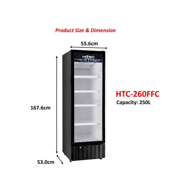 Hitec HTC - 260FFC Display Chiller Showcase Frost Free 250L | TBM Online