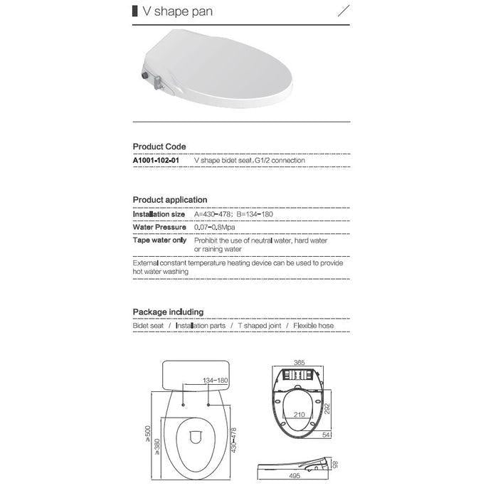 JoyLife JTS-001-V Manual Bidet V Shape | TBM Online