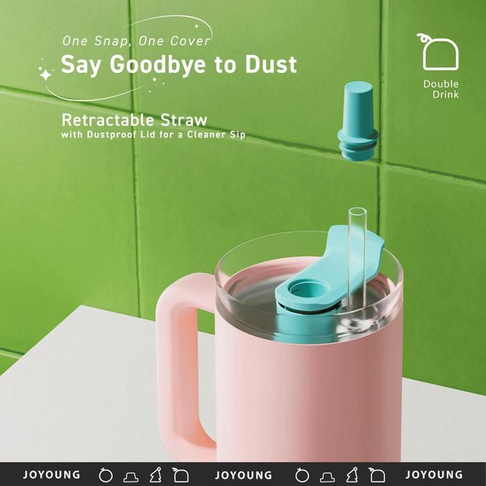 JoYoung JVC - 80V26(B) 304 Stainless Steel Straw Tumbler 800ml Blue | TBM Online