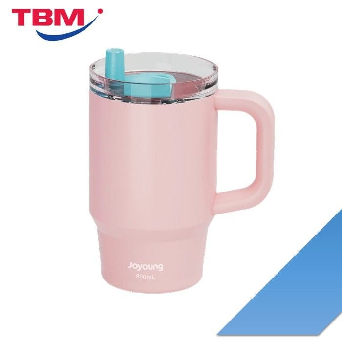 JoYoung JVC - 80V26(P) 304 Stainless Steel Straw Tumbler 800ml Pink | TBM Online