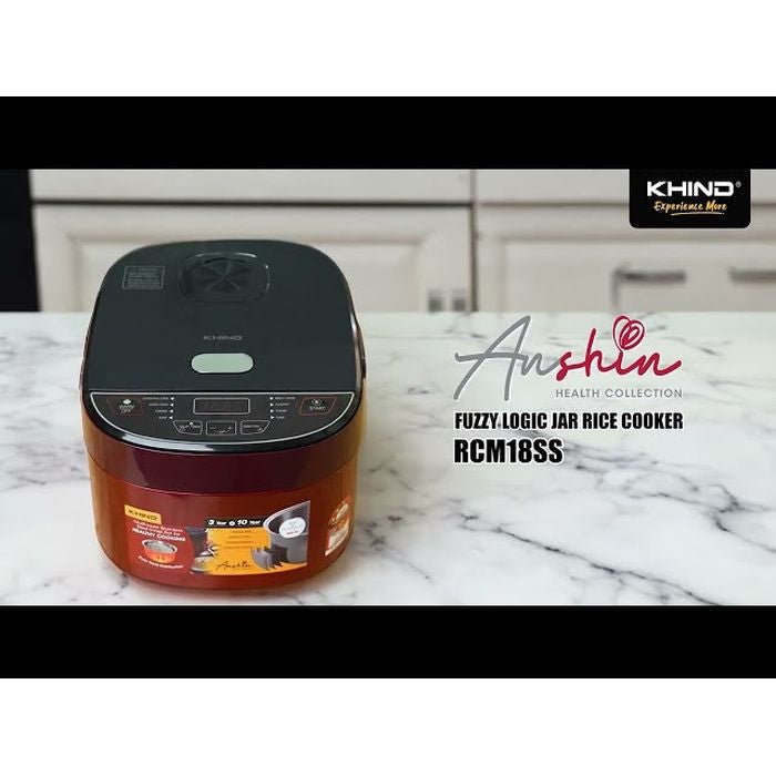 Khind RCM18SS Rice Cooker Anshin Fuzzy Logic 1.8L Red Alpha | TBM Online