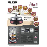 Khind MC388 Multi Cooker 1300 - 1500W Red | TBM Online