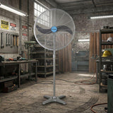 Khind SF2602 Industrial Stand Fan 26" Built-In Safety Thermal Fuse Grey | TBM Online