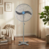 Khind SF2602 Industrial Stand Fan 26" Built-In Safety Thermal Fuse Grey | TBM Online