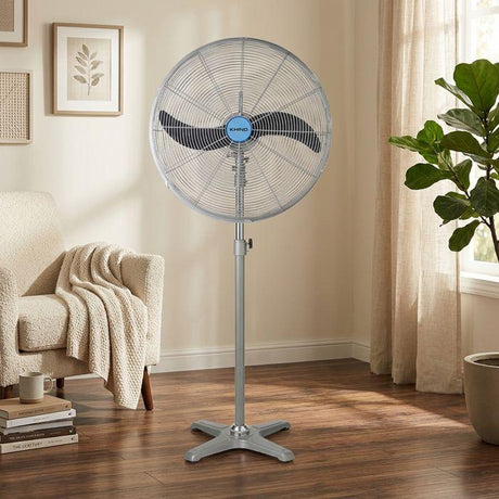 Khind SF2602 Industrial Stand Fan 26" Built-In Safety Thermal Fuse Grey | TBM Online