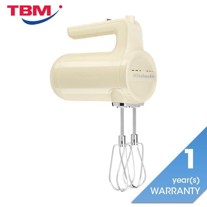 KitchenAid 5KHMB732GAC Hand Mixer Cordless 7 Speed - Almond Cream | TBM Online