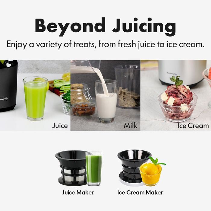 Kuvings AUTO6 SV Mini Max Hands Free Slow Juicer Matte White Silver | TBM Online