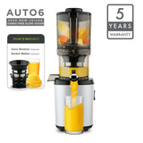 Kuvings AUTO6 SV Mini Max Hands Free Slow Juicer Matte White Silver | TBM Online