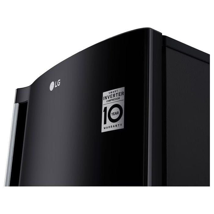 LG GN - 304SHBR Vertical Upright Freezer G171L With Smart Inverter Compressor Matte Black | TBM Online