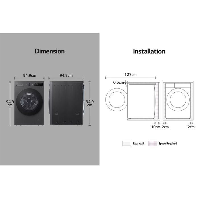 LG F2520SNEK Front Load Washer with AI Direct Drive™ and TurboWash™ 20kg | TBM Online
