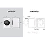LG FB1208S6W 8kg Front Load Washer With 6 Motion Inverter Direct Drive | TBM Online