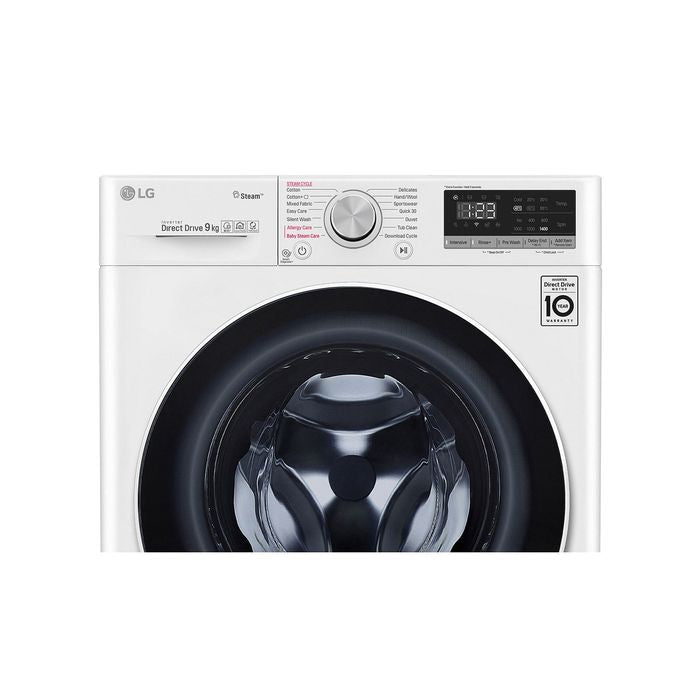LG FV1409S4W Front Load Washer Inverter Direct Drive Spa Steam Add Item Smart Think Q 9.0Kg | TBM Online