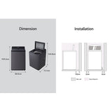 LG TX2725AT9J Top Load Washer 25kg With Intelligent Fabric Care | TBM Online