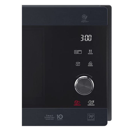 LG MH8265CPW 42L Grill Inverter Microwave Oven + Crispy Tray Matt Black | TBM Online