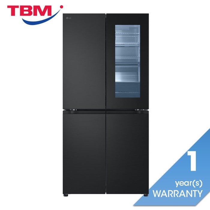 LG GC-V22FFQMB 4 Doors Fridge 431L French Door With Instaview Black Steel | TBM Online