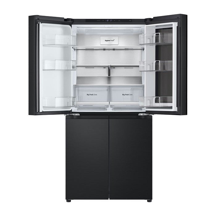 LG GC-V22FFQMB 4 Doors Fridge 431L French Door With Instaview Black Steel | TBM Online