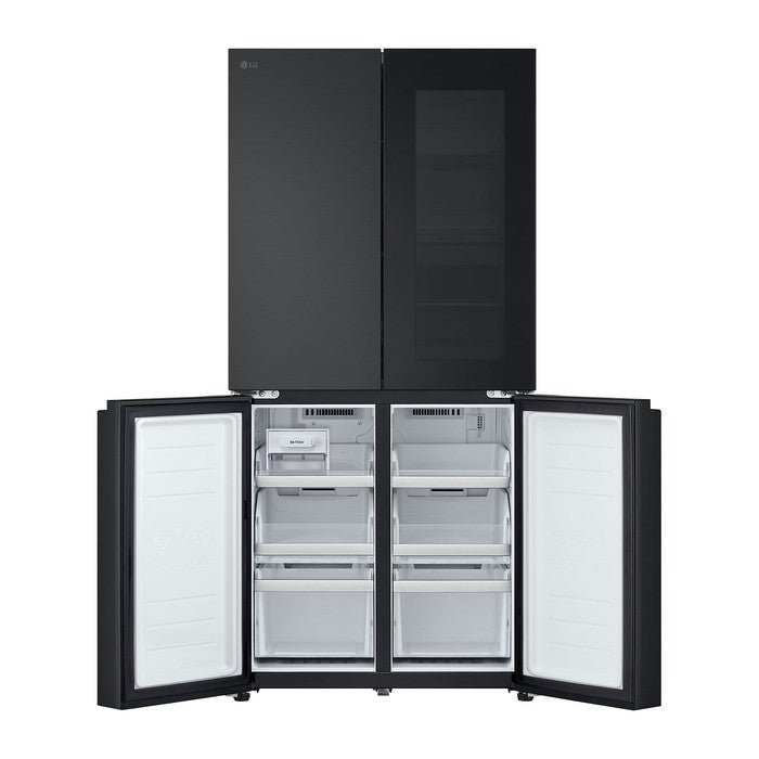 LG GC-V22FFQMB 4 Doors Fridge 431L French Door With Instaview Black Steel | TBM Online