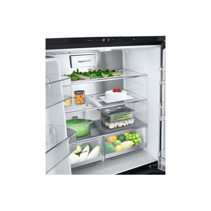 LG GC-V22FFQMB 4 Doors Fridge 431L French Door With Instaview Black Steel | TBM Online