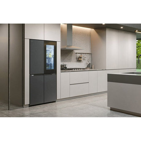 LG GC-V24FFCHB 4 Doors Fridge 601L French Door With Instaview Matte Black | TBM Online