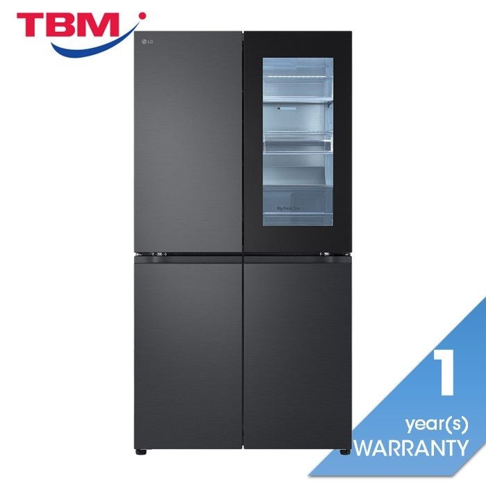 LG GC-V24FFCHB 4 Doors Fridge 601L French Door With Instaview Matte Black | TBM Online