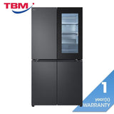 LG GC-V24FFCHB 4 Doors Fridge 601L French Door With Instaview Matte Black | TBM Online