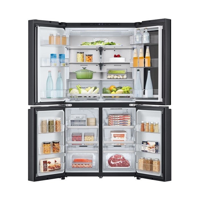 LG GC-V24FFCHB 4 Doors Fridge 601L French Door With Instaview Matte Black | TBM Online