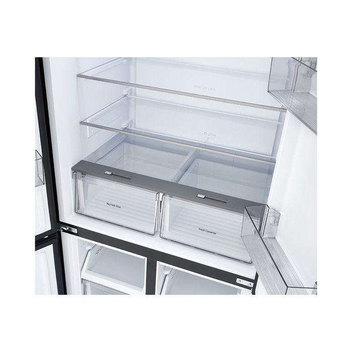 LG GCFB48FPGAM 4 Door Fridge 502L Black Glass | TBM Online