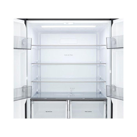LG GCFB48FPGAM 4 Door Fridge 502L Black Glass | TBM Online