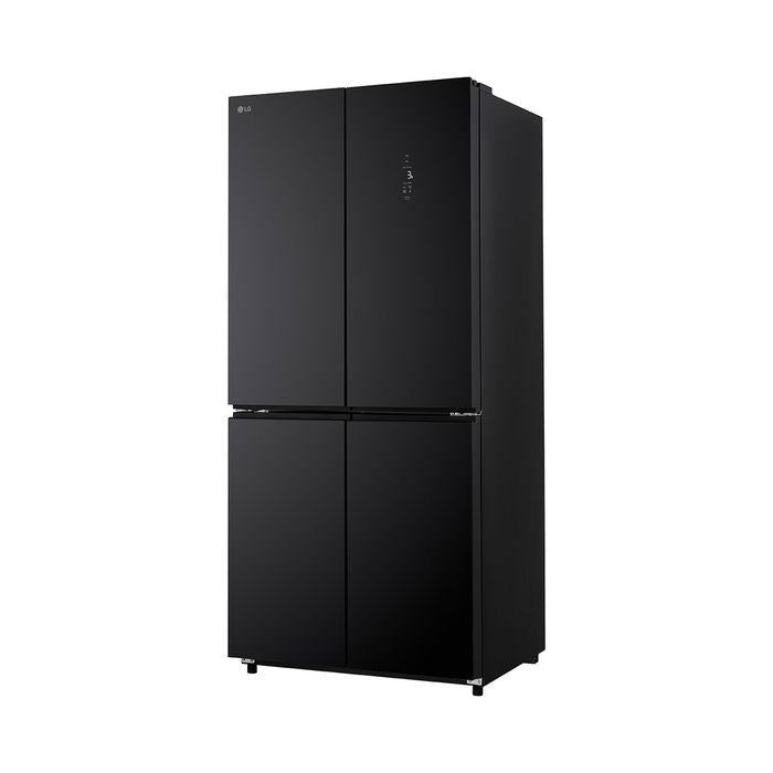 LG GCFB48FPGAM 4 Door Fridge 502L Black Glass | TBM Online
