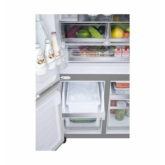 LG GV - B25FFGPB French Door Fridge 617L With Auto Ice Maker In White Glass Finish | TBM Online