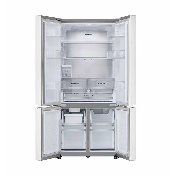 LG GV - B25FFGPB French Door Fridge 617L With Auto Ice Maker In White Glass Finish | TBM Online