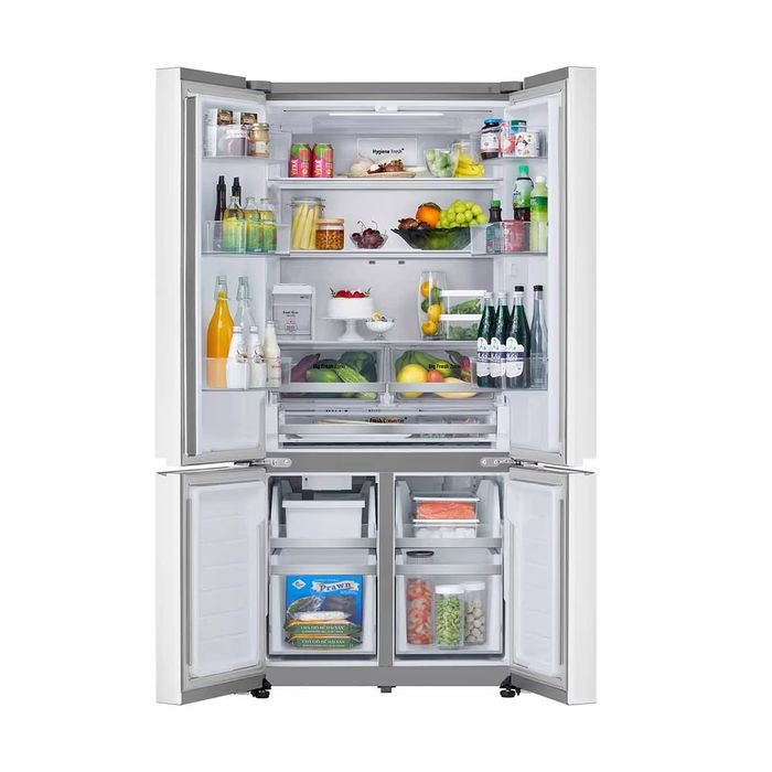 LG GV - B25FFGPB French Door Fridge 617L With Auto Ice Maker In White Glass Finish | TBM Online