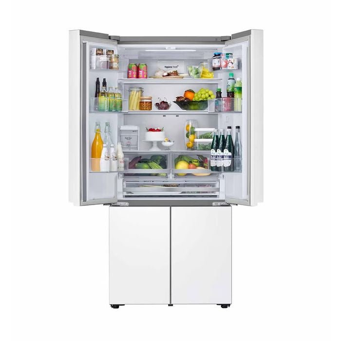 LG GV - B25FFGPB French Door Fridge 617L With Auto Ice Maker In White Glass Finish | TBM Online