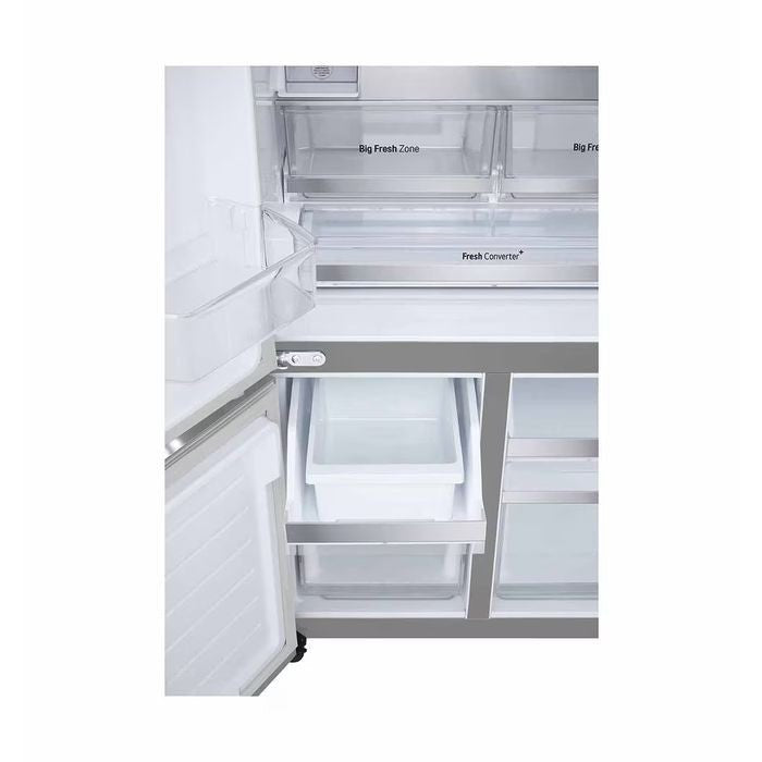 LG GV - B25FFGPB French Door Fridge 617L With Auto Ice Maker In White Glass Finish | TBM Online