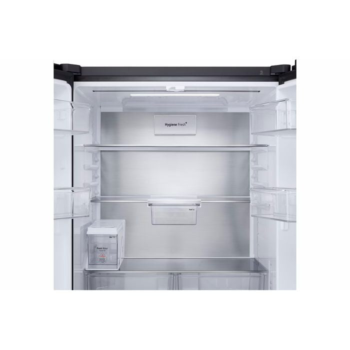 LG GV - K25FFGEB 4 Doors Fridge 612L Smart Inverter Hygiene Fresh Black Glass | TBM Online