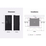 LG GV - K25FFGEB 4 Doors Fridge 612L Smart Inverter Hygiene Fresh Black Glass | TBM Online