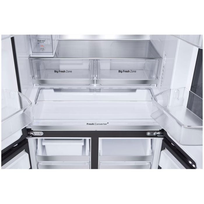LG GV - K25FFGEB 4 Doors Fridge 612L Smart Inverter Hygiene Fresh Black Glass | TBM Online