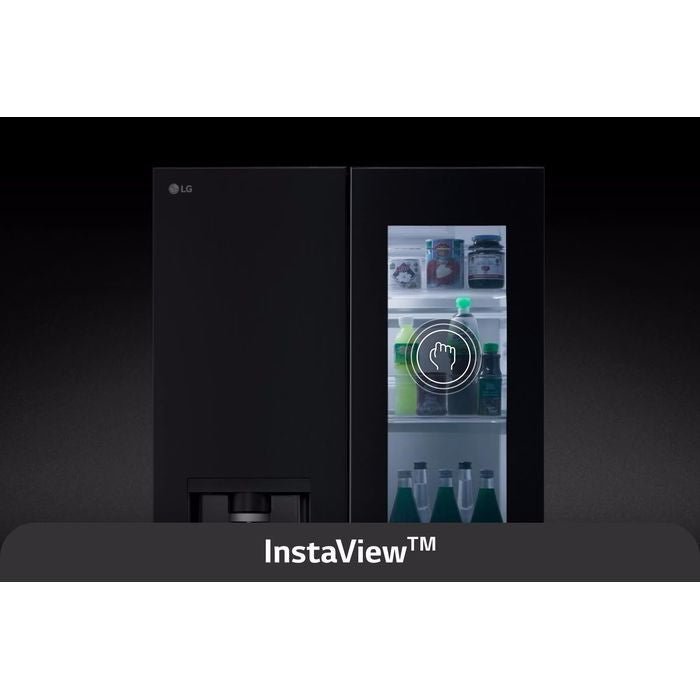 LG GV - K25FFGEB 4 Doors Fridge 612L Smart Inverter Hygiene Fresh Black Glass | TBM Online