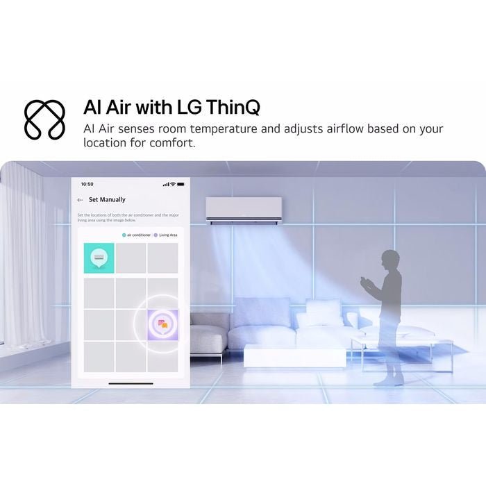 LG IN:S3NQ120A1DA Air Cond 1.5HP Wall Mounted DualCool AI Air Inverter R32 | TBM Online