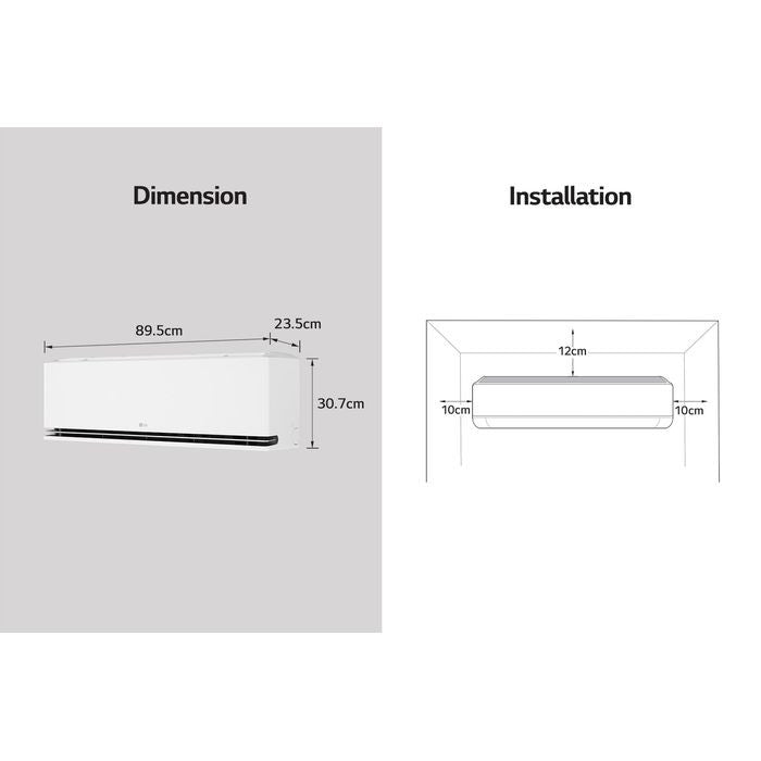 [2.5HP][Inverter] LG IN:S3NQ24121DA Air Cond 2.5HP Wall Mounted Dualcool AI Air Inverter R32 | TBM Online