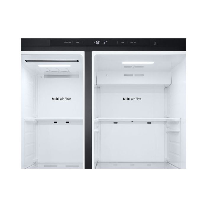 LG GC - B257KQJW Side By Side Fridge Smart Inverter Compressor, Smart Diagnosis 654L Matt Black | TBM Online