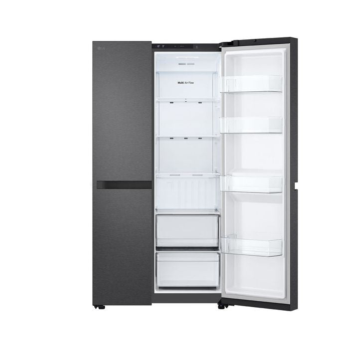 LG GC - B257KQJW Side By Side Fridge Smart Inverter Compressor, Smart Diagnosis 654L Matt Black | TBM Online